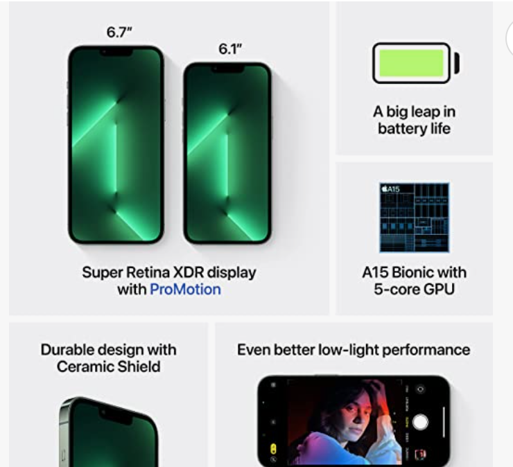 New Apple iPhone 13 Pro Max (128 GB) - Alpine Green